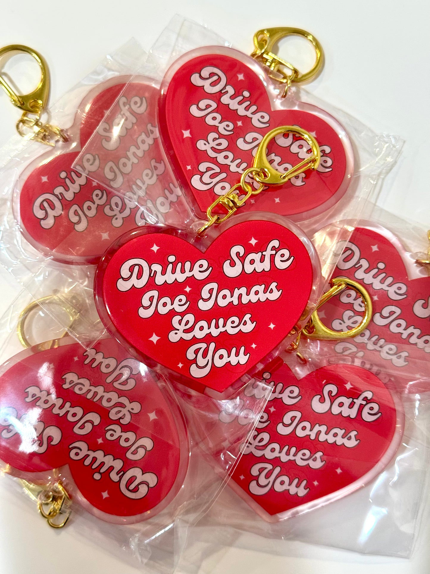 Drive Safe Joe Jonas Loves You Keychain