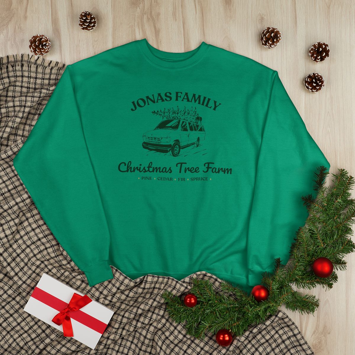 Jonas Family Christmas Tree Farm Crewneck